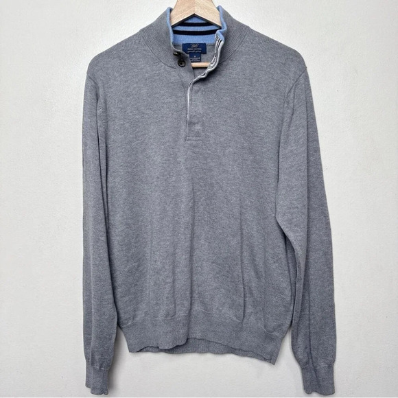 Brooks Brothers Mens Medium Supima Cotton Half Zip Sweater - Picture 1 of 13